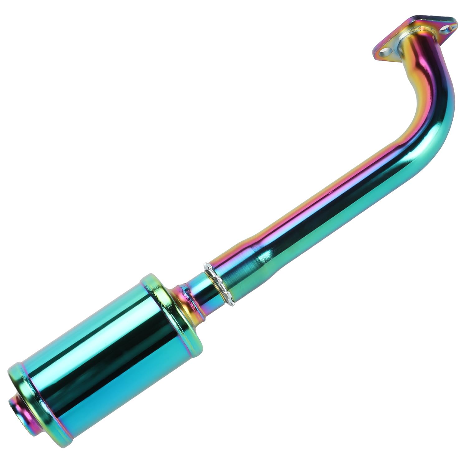 FVRITO Thickened Colorful Exhaust Header Pipe Muffler with Heat Shield Tape Kit for Non Hemi 6.5HP Predator 212cc 196cc GX160 GX