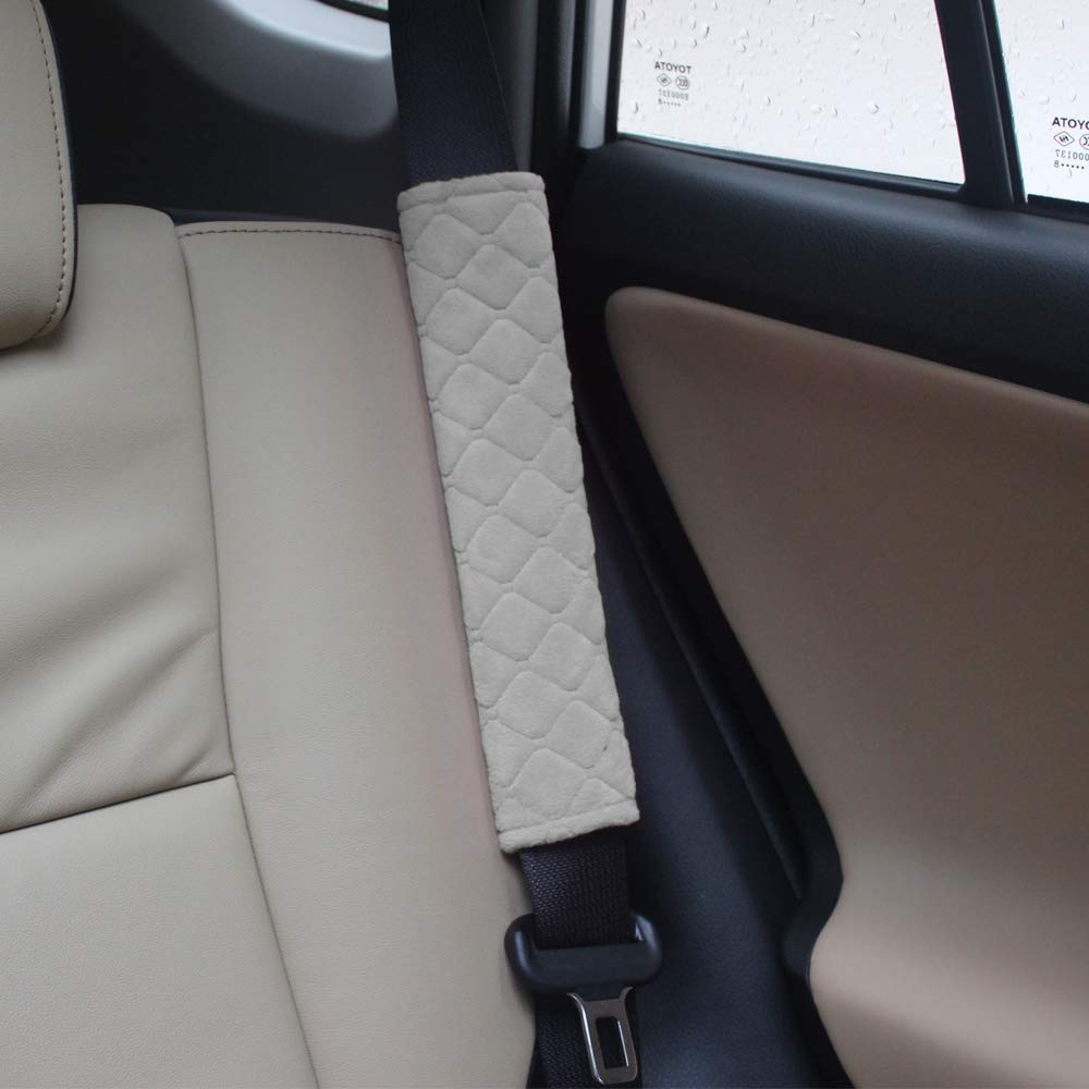 Surpassme Car Seat Belt Pads Cover, 2 Pack Seat Belt Shoulder Strap Covers Protector To Release Stress To Your Neck And Shoulder For A Safety Driving (Grey)
