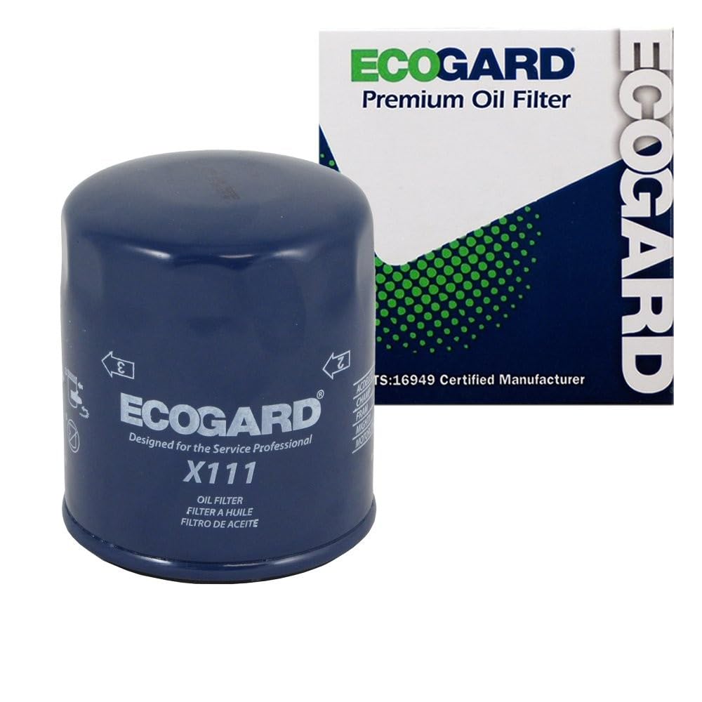 ECOGARD X111 Premium Spin-On Engine Oil Filter for Conventional Oil Fits Chevrolet Silverado 1500 4.3L 2002-2013, Equinox 3.4L 2
