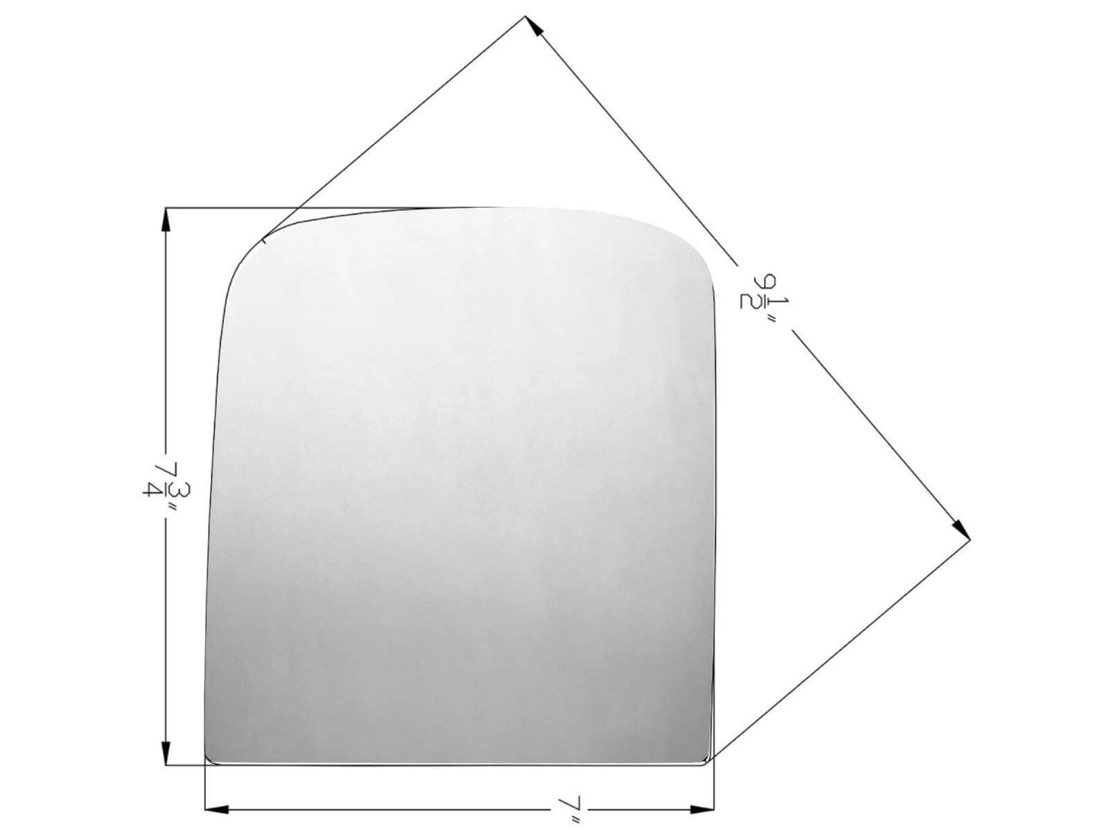 Apa Replacement Upper Tow Mirror Glass With Adhesive Pads For 2007-2019 Silverado Sierra Tahoe Yukon Suburban Escalade Pickup Va