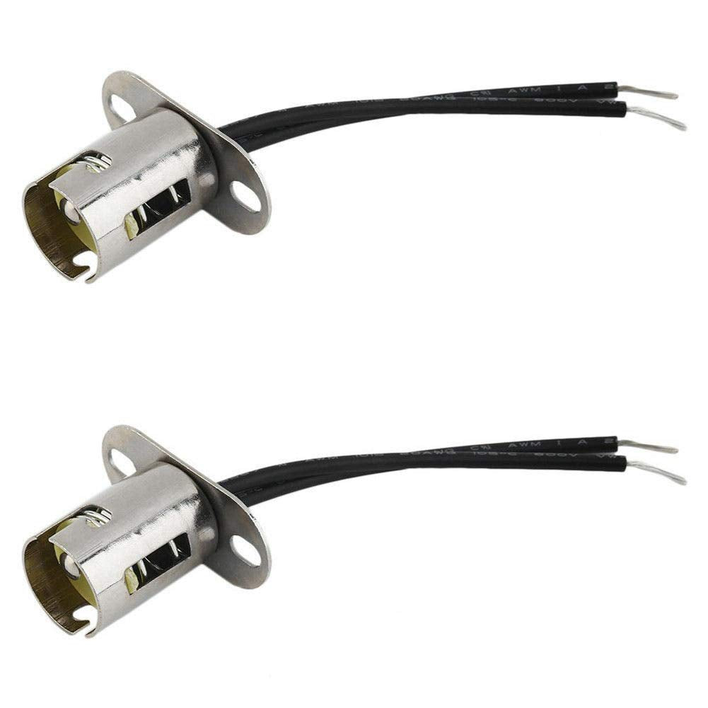 2Pcs Bay15D 1157 Led Light Bulb Socket Holder With Wire Connector For Car Auto Truck