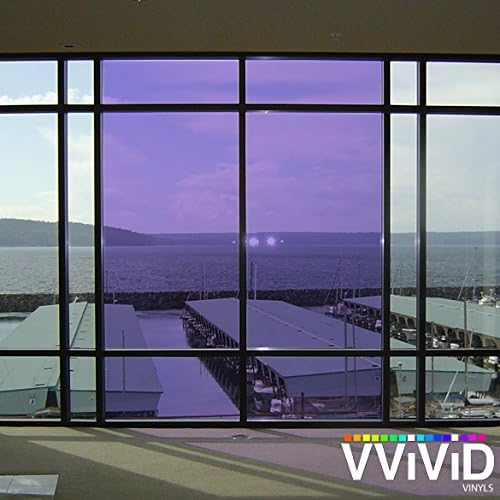 Vvivid Transparent Colorful Vinyl Window Tinting Sheets (1.49Ft X 5Ft, Purple)