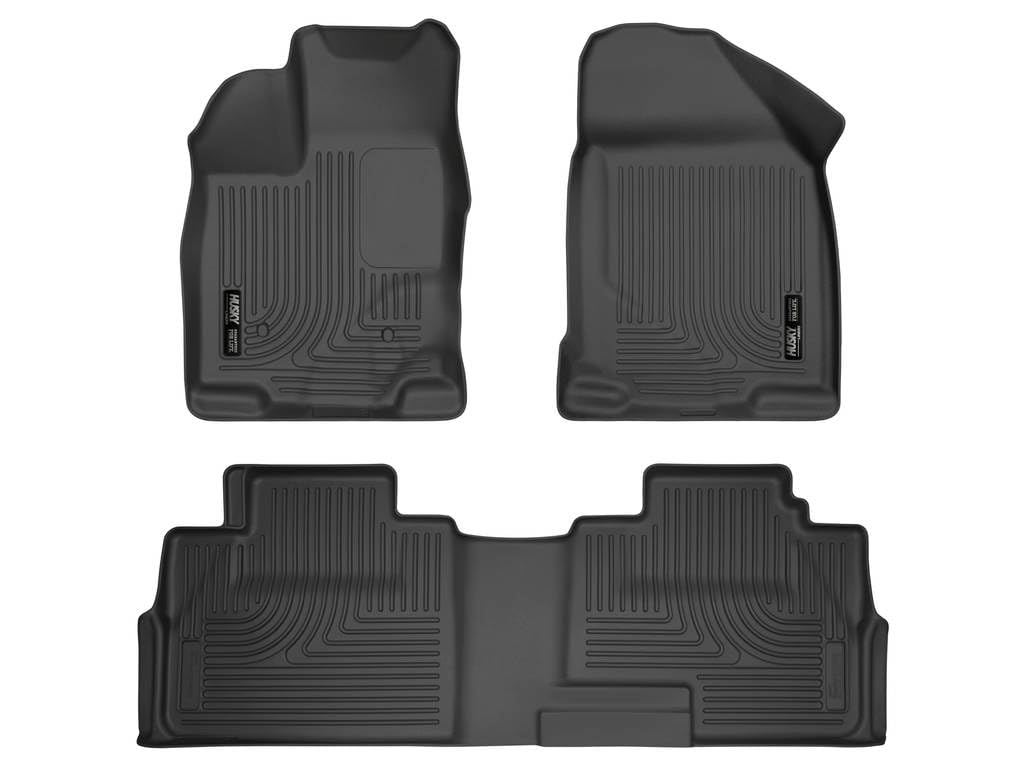 Husky Liners Weatherbeater Floor Mats | Fits 2007-2014 Ford Edge; 2007-2015 Lincoln MKX | Front & 2nd Row, 3-pc Black - 99761