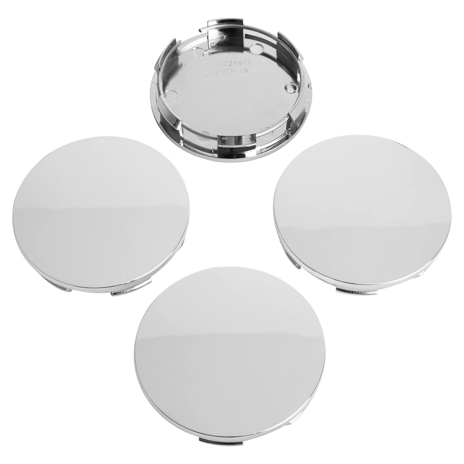 Kitspro 2.7Inch 69Mm Wheel Center Caps For Honda Accord Civic Crv Pilot Rim Hub Caps 44732 S9A A00, Pack Of 4 (Chrome, Outer 69M