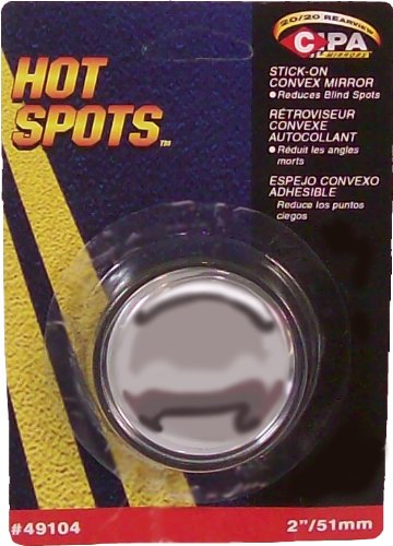 Cipa 49104 Round 2 Adjustable Stick-On Convex Hotspot Mirror