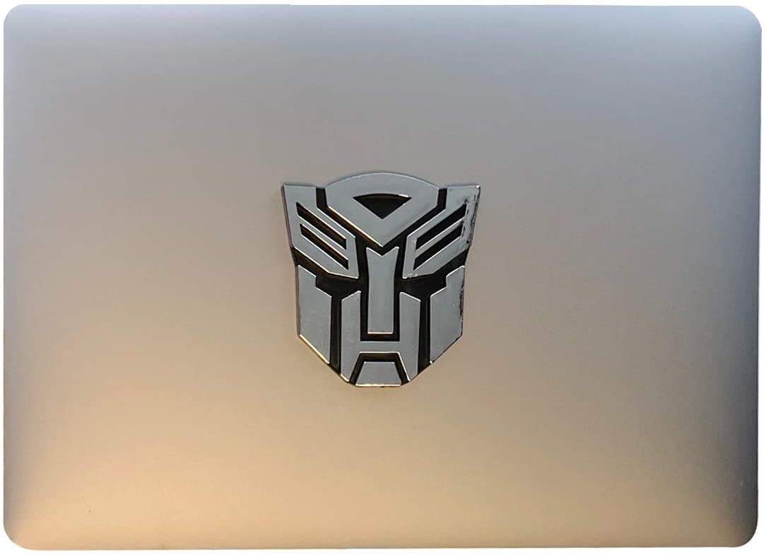 2 Pcs In Set Transformers Emblem - 3'' Tall For Car Autobot Sticker Pair Chrome Finish Pvc Auto Emblems Transformers Autobot Car
