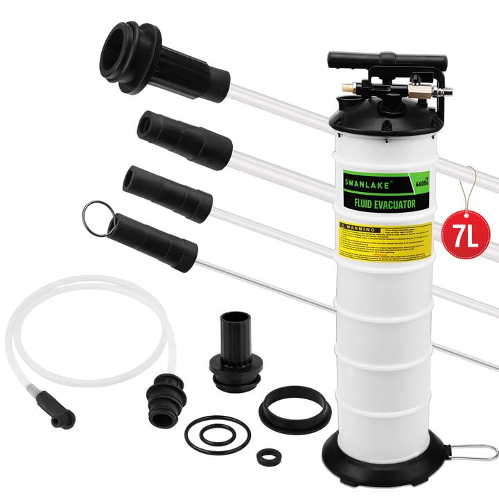 SWANLAKE 6.5L Pneumatic/Manual Fluid Extractor Pump - Oil Changer & Vacuum Fluid Change Tool for Efficient Oil Changes