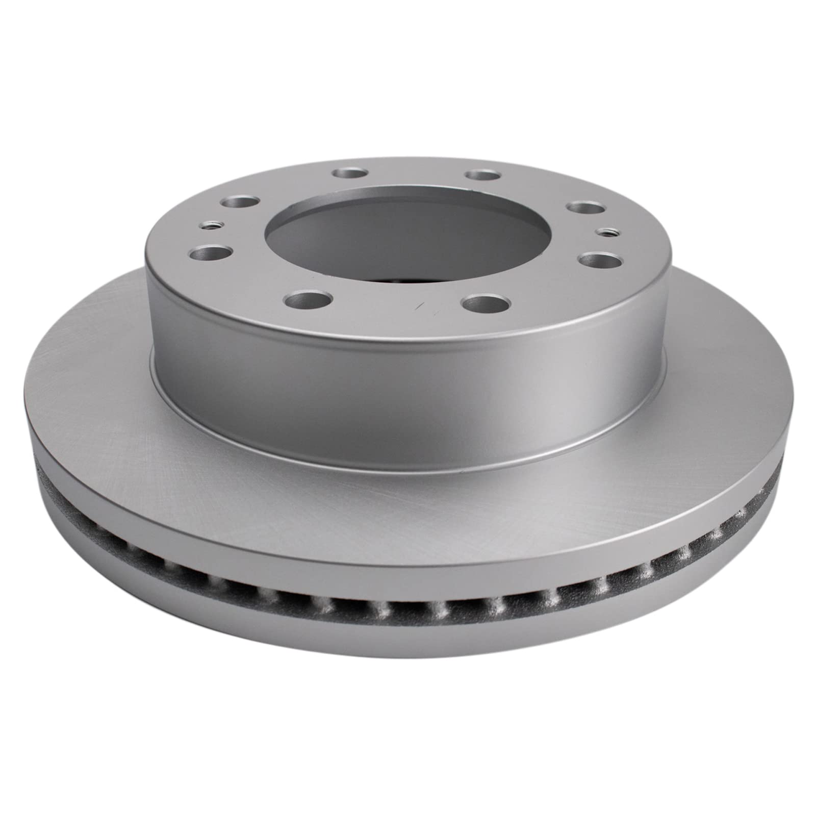 Trq Coated Rotor & Front Premium Metallic Brake Pad Kit Compatible With Chevy Truck