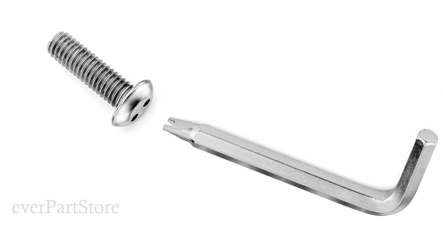 Lfparts Stainless Steel Rust Resistant License Plate Frame Security Anti-Theft Machine Type Screws Fasteners (M6X20Mm, Chrome Caps)