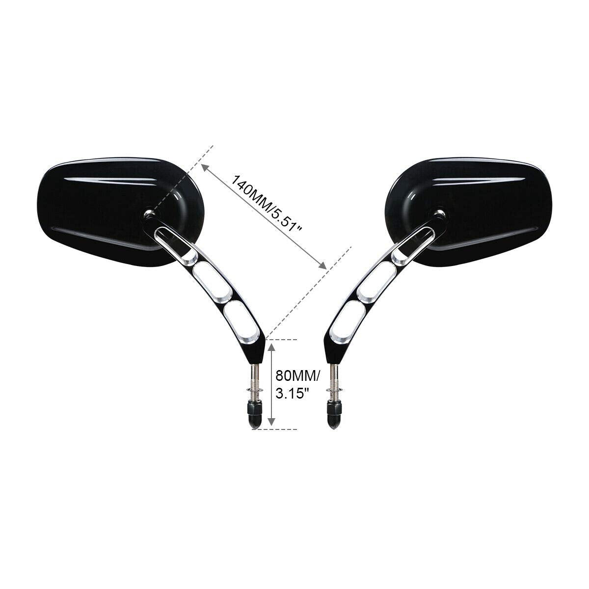 Slmoto Rear View Mirrors Mirror Fit For Harley Davidson Flstc Fxdb Dyna Fxdf Flstf Fltru Road Glide Ultra