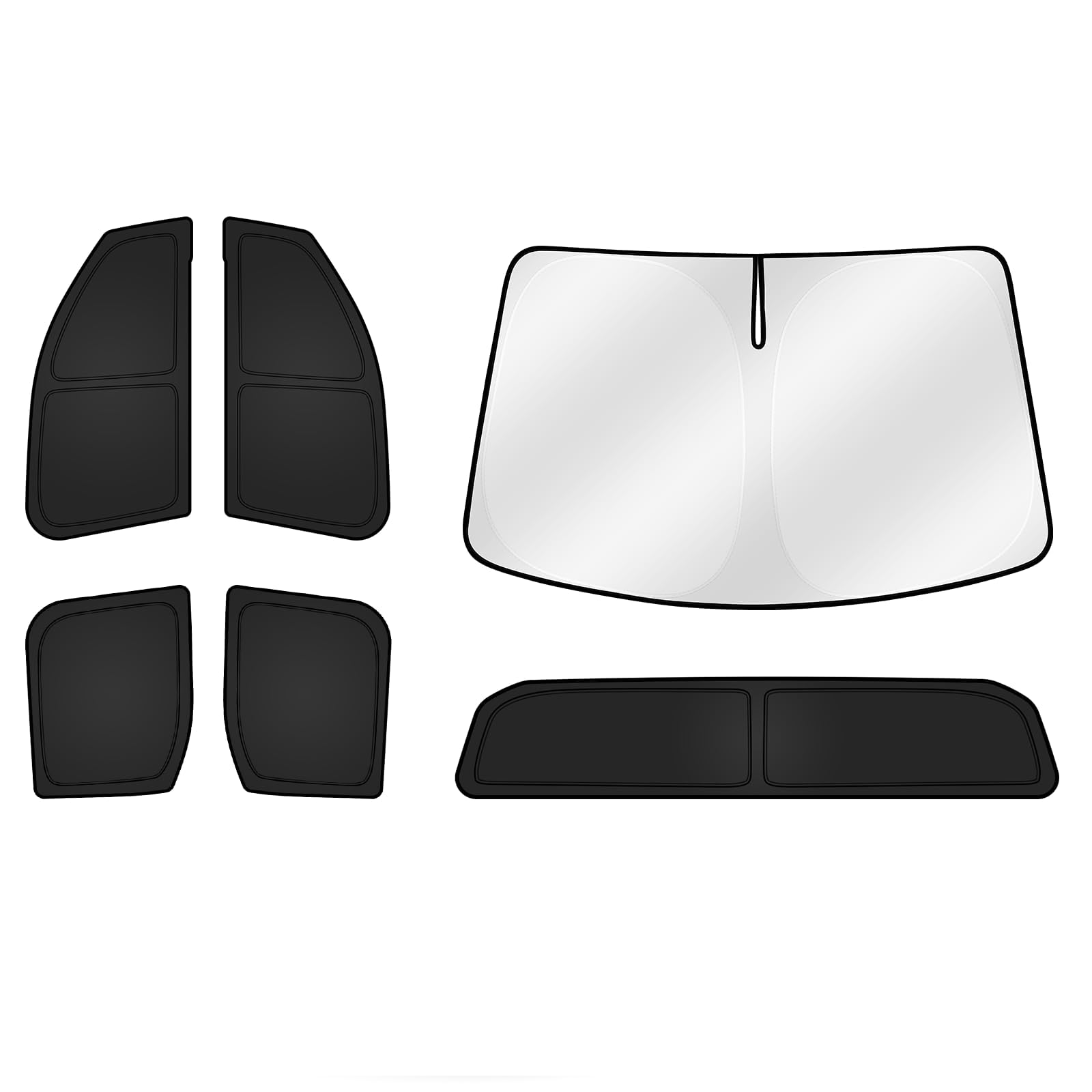 T TGBROS Window Shades for Toyota Tacoma 2024 2025 2026 Windshield Side Rear Window Full Set Window Shades Privacy for Tacoma Ac