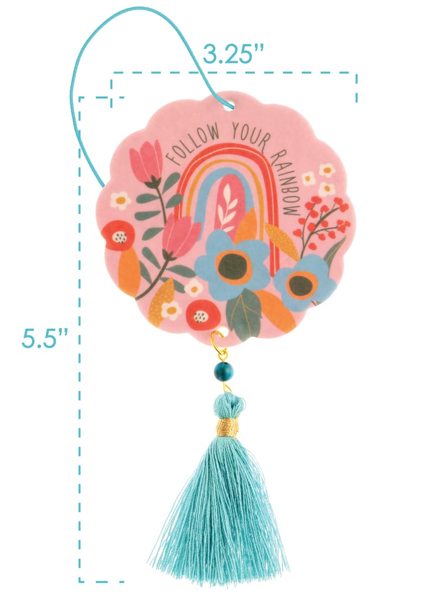 Karma, Essential Oil Air Freshener For Cars Set Of 2, Home & Office - Colorful Decorative Hanging Air Freshener With Tassel, Fol