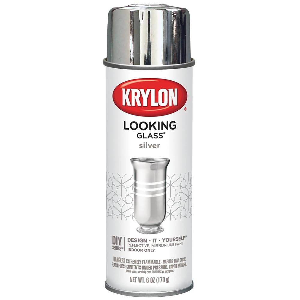 Krylon Looking Glass Silver-Like Aerosol Spray Paint 6 Oz.