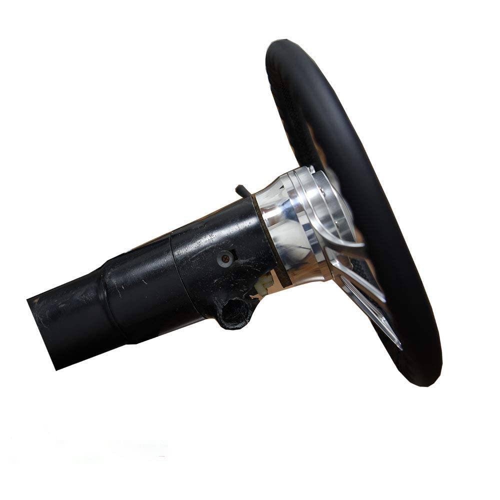 Flashpower Steering Wheel Short Adapter 9 bolt and Horn Button Polished Compatible with GM Chevy GMC 69-94