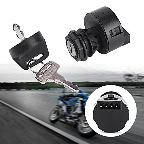 Yosoo Ignition Key Switch, Push Button, 4 Positions, Black, Manual Operation, Polaris 500 Ignition Starter Switch Key, Fit Polaris Worker 500 500 2003-2007 4 Pin Atvs Scooters