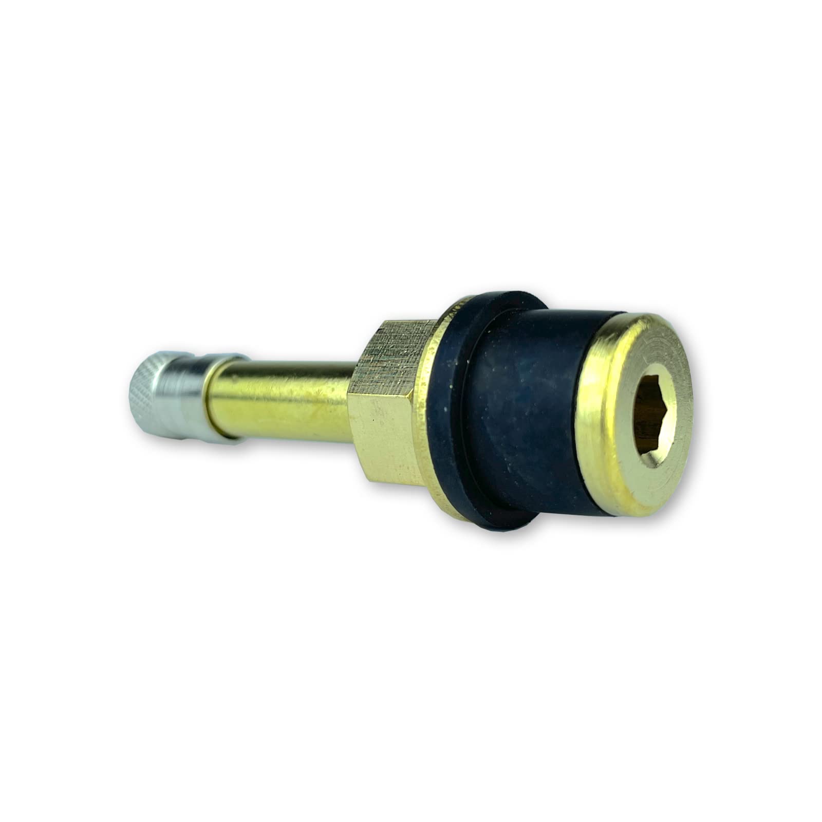 Haltec Qs-500 Quickstem 2 Inch Straight Push Through Brass Valve Stem For Otr And Farm Tire .625 Inch Valve Stem Holes. Emergency Valve Stem Replacement.