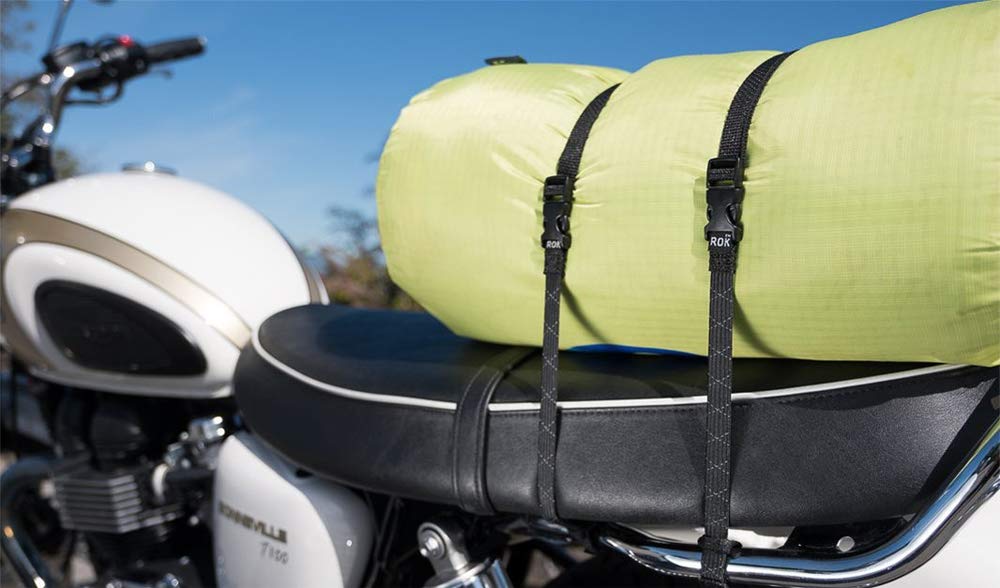 Rok Straps Rok-10050 Black/Reflective 18'' - 60'' Motorcycle/Atv Adjustable Stretch Strap