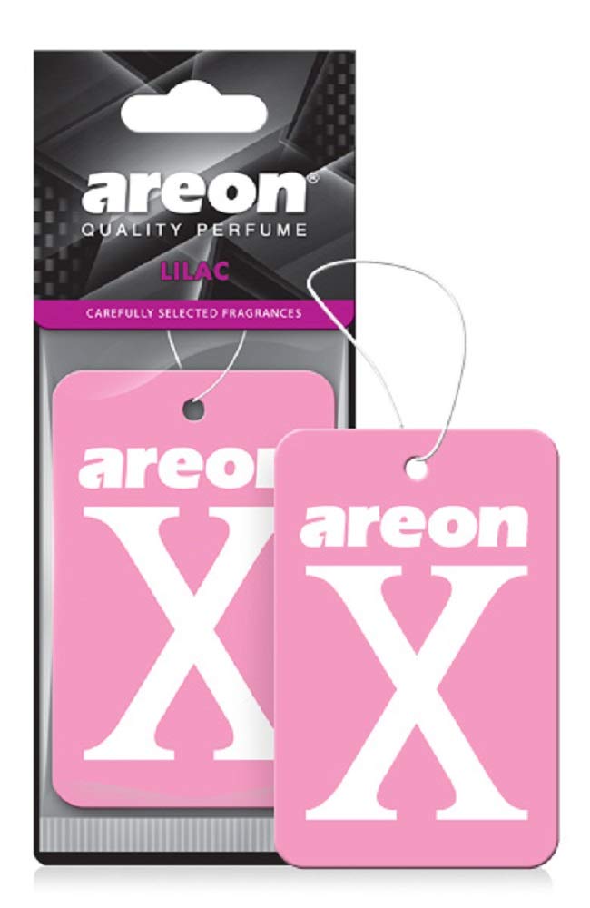 Areon X Xv05C Hanging Best Car Air Freshener Lilac Scent, Paper Hanging Ornaments, Long Lasting Scent For Car Or Home 12 Pack