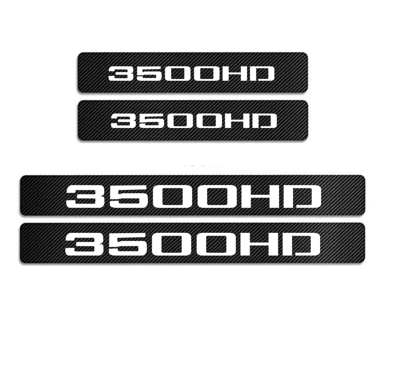 Maxdool 4Pcs Car Door Sill Protector Reflective 4D Carbon Fiber Sticker Decoration Door Entry Guard Door Sill Scuff Plate Sticke