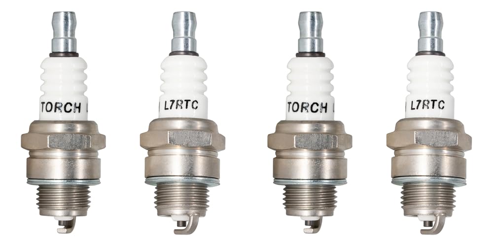 4PK TORCH L7RTC Spark Plug Replace for Champion 859/RCJ7Y 863/RCJ8Y 852/RCJ6Y 853/CJ7Y 848/CJ8Y 858/CJ6Y, for NGK 6703/BPMR7A BP