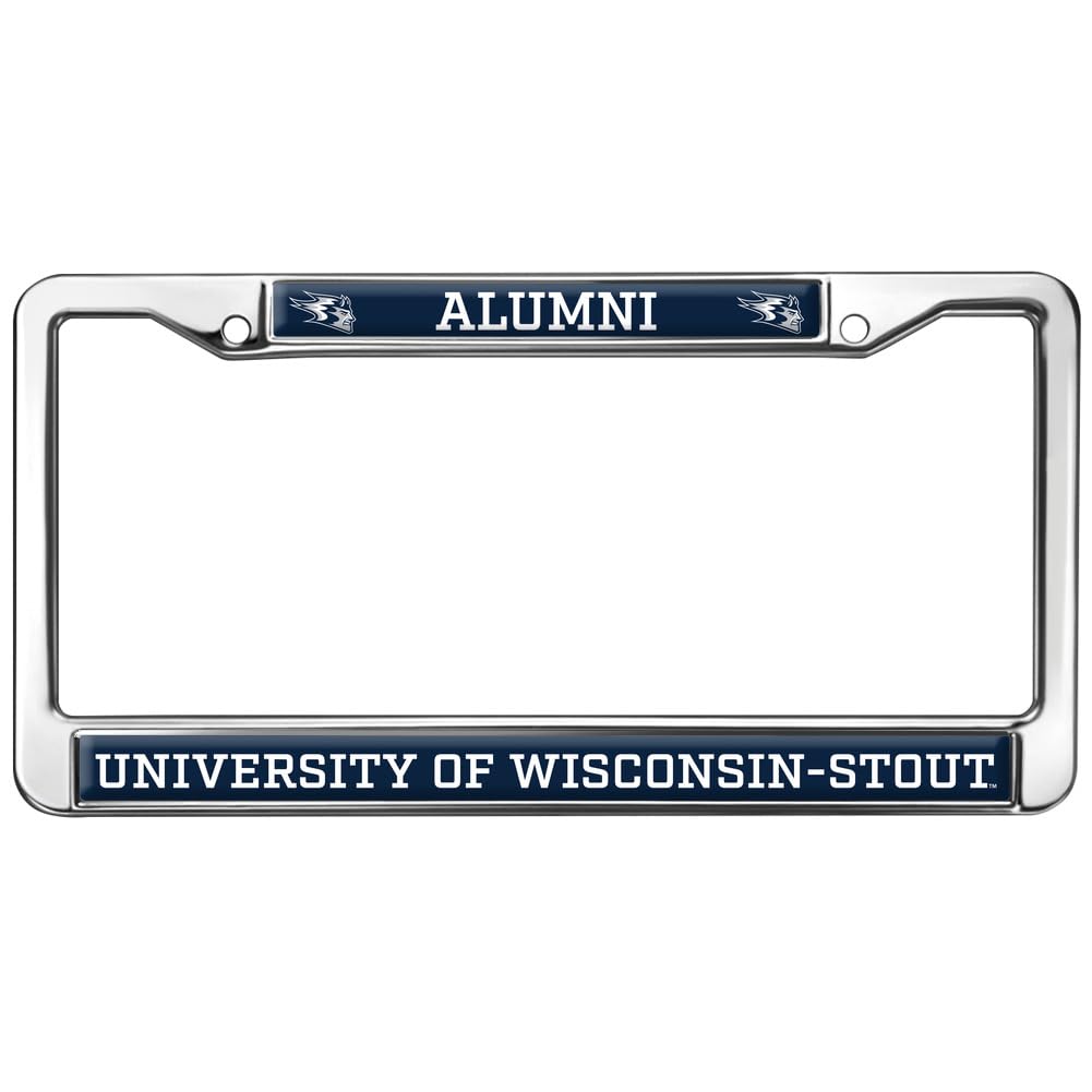 University of Wisconsin - Stout Alumni Full Size Standard License Plate Metal Frame