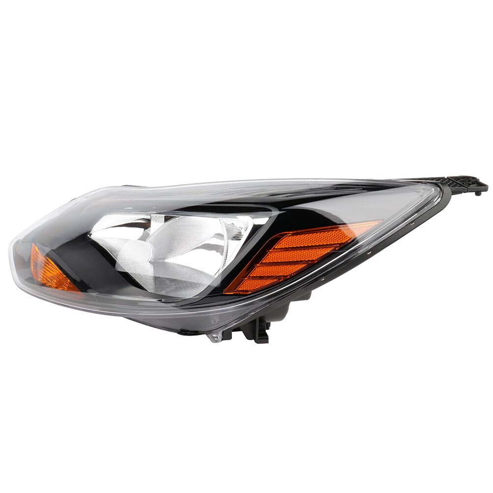 Scitoo Pair Headlight Assembly Fits For Ford For Focus 2012-2014 Headlights Black Housing Amber Reflector Clear Lens, Fo2502298 Bm5Z1300 (Bulbs Not Included)