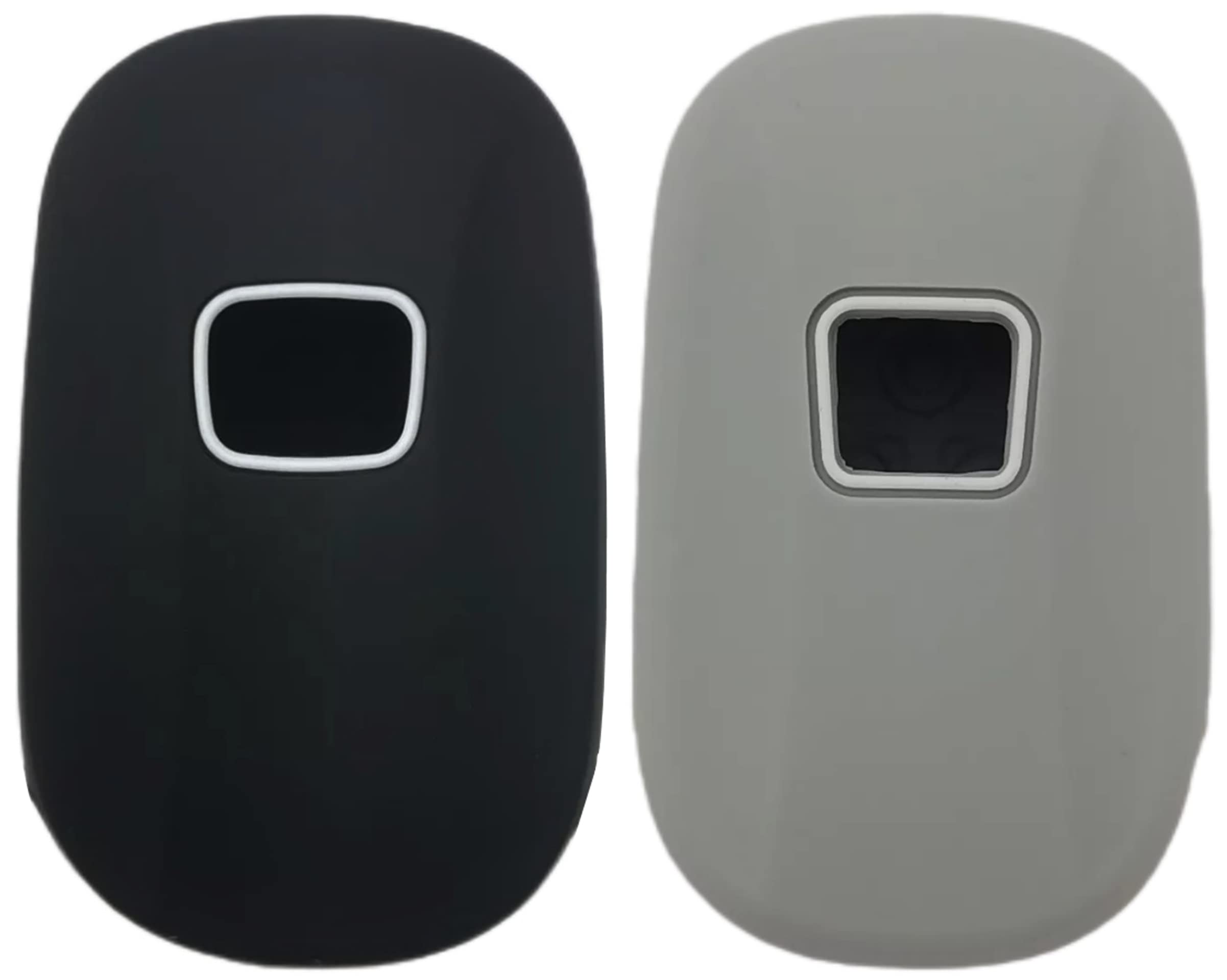 Reprotecting Silicone Rubber Key Fob Cover Compatible With (5 Buttons) 2022-2025 Honda Accord Civic Hr-V Cr-V Pilot Sport Si Ex Ex-L Touring (Black Grey)