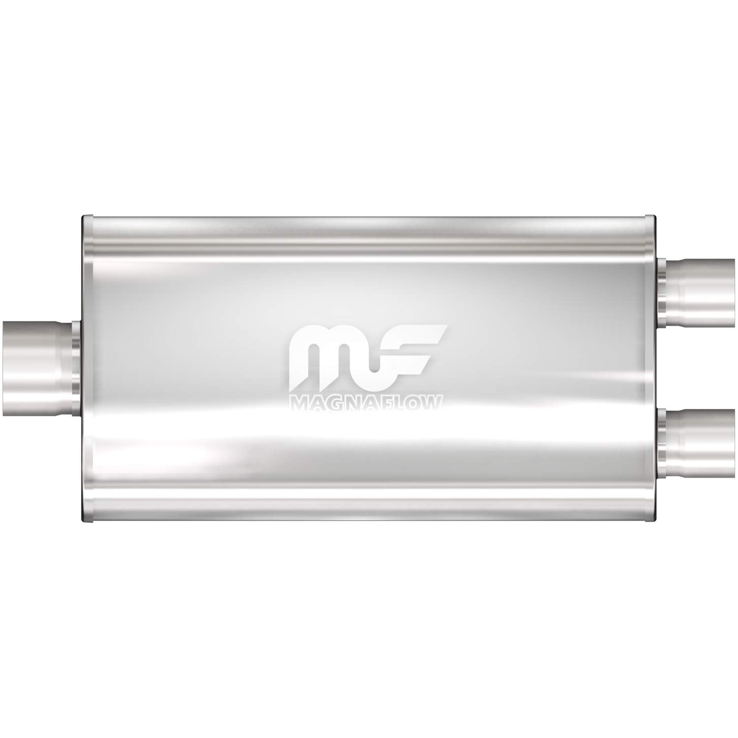 Magnaflow Performance Exhaust Muffler 12588: 3/2.5 Inlet/Outlet, 5X11X22 Oval, Stainless Steel, Satin Finish