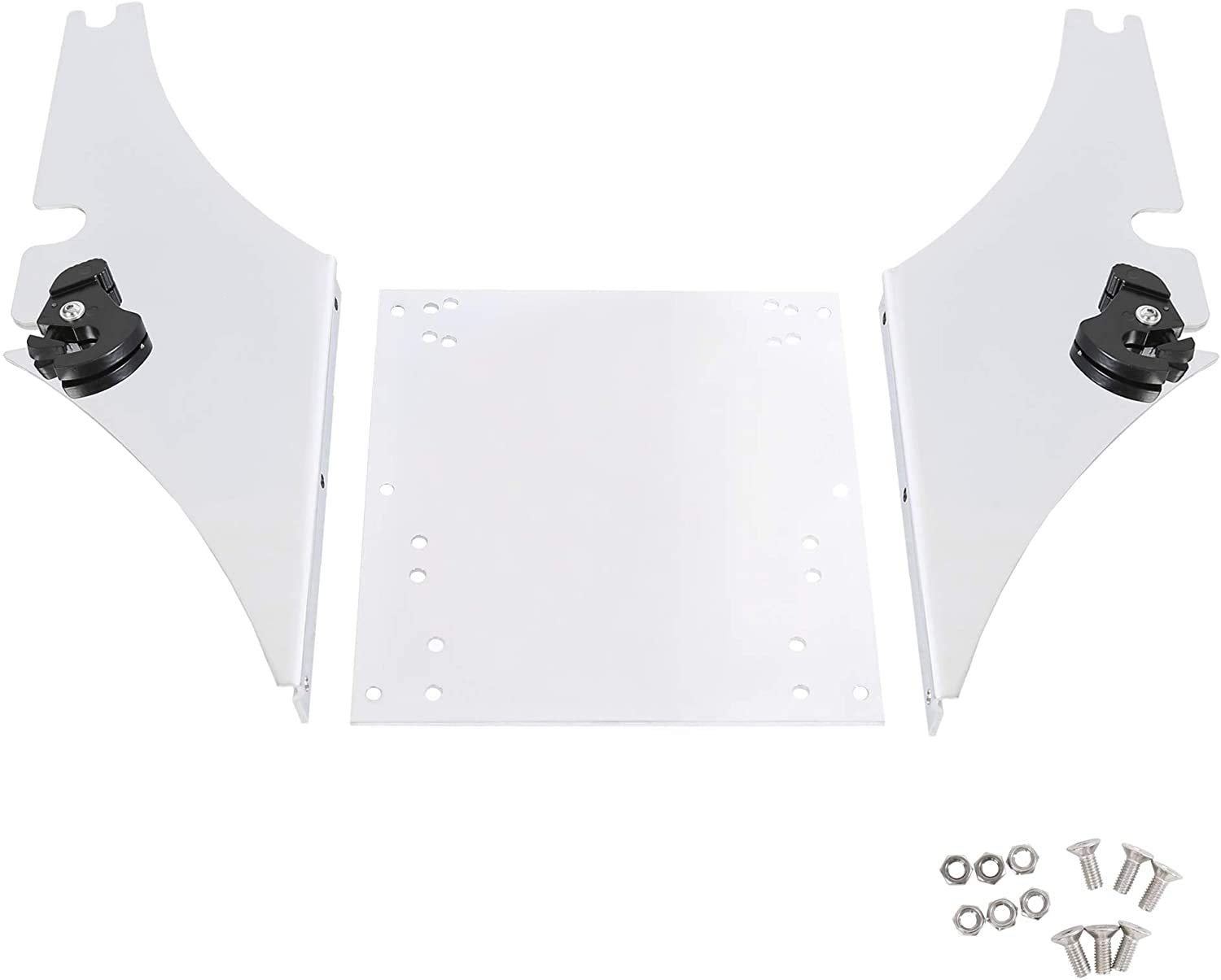 ECOTRIC Trunk Mount Bracket Compatible with 1984-UP Harley Softail Heritage Deluxe Fat Boy Tour Pack Mount Chrome Aluminum