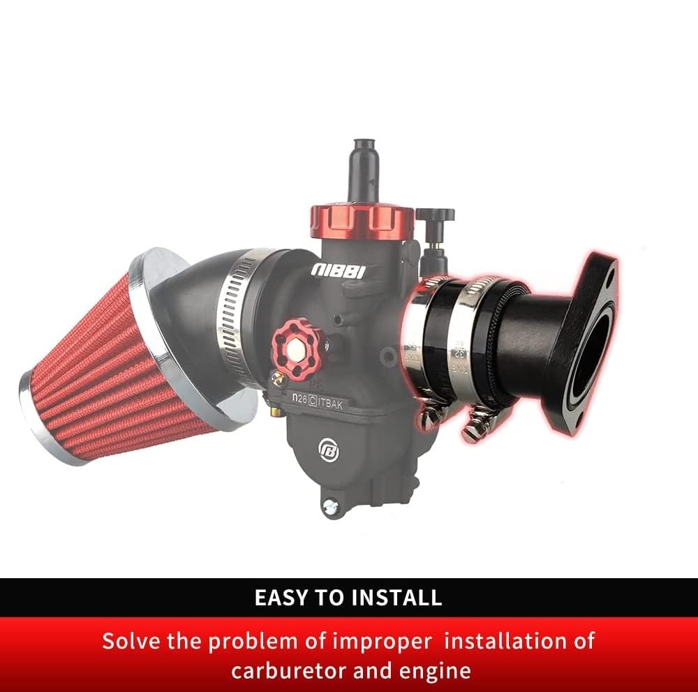 Nibbi Motorcycle Intake Manifold,Carburetor Boot Joints,Intake Manifold Air Joint Boot Connector For Motorcross Dirt Bike Cqr250