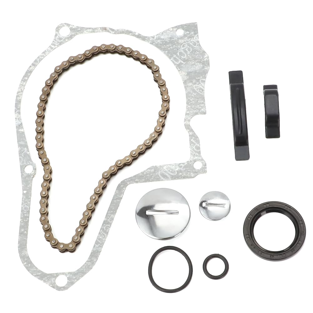WIKIBB Starter Chain kit Include Oil Seal Engine stator Side Cover Paper Gasket fit for China 4-Stroke 50cc 70cc 90cc 110cc 125c