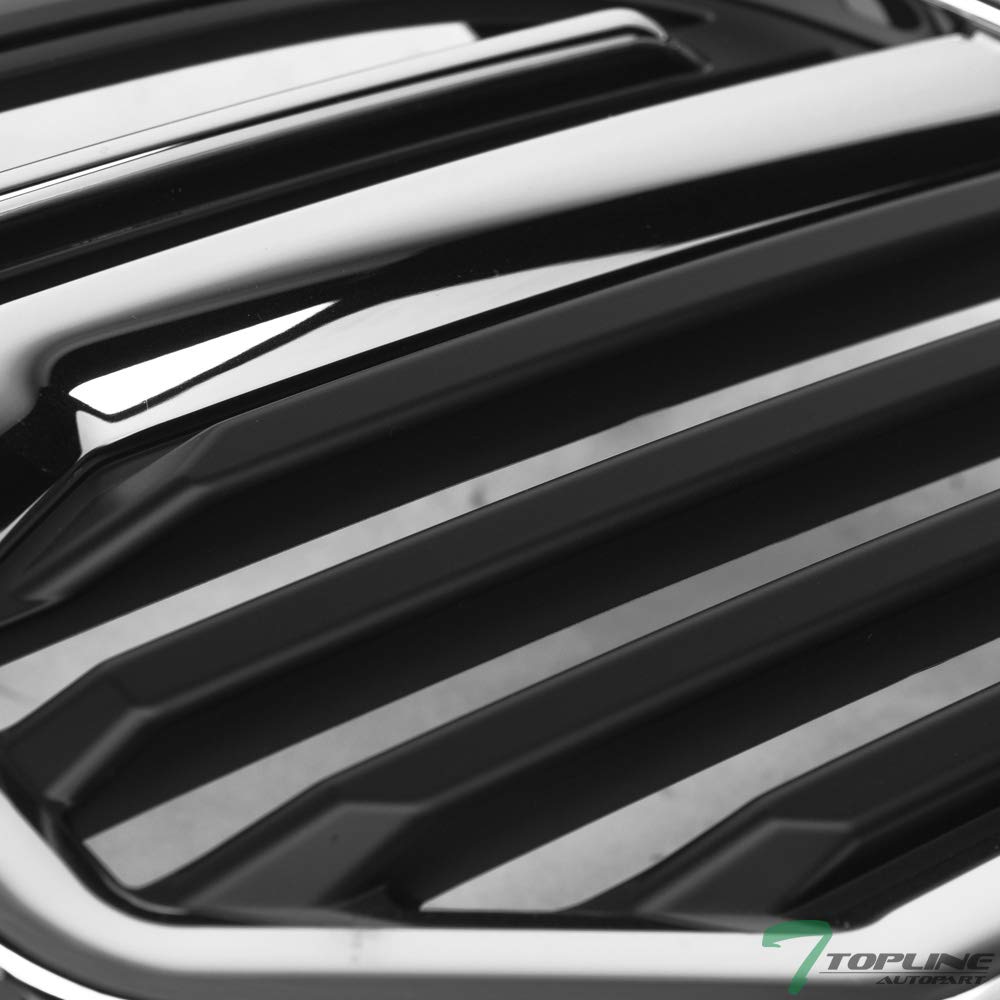 Chrome Big Horn Style Horizontal Front Hood Bumper Grill Grille Guard ABS With Shell Compatible With 10-18 Dodge Ram 2500/3500 /