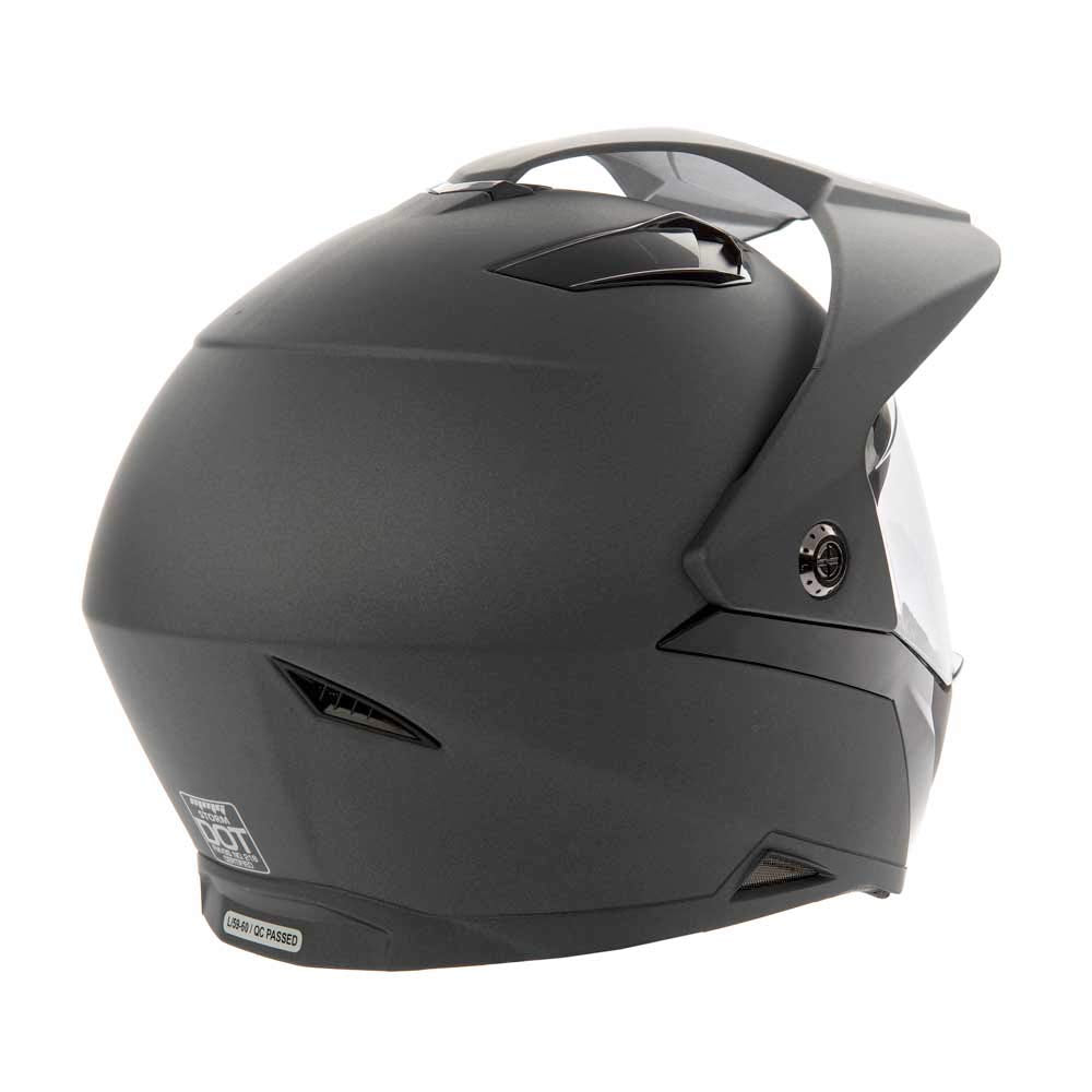 MMG Helmet Dual Sport Off Road Motorcycle Dirt Bike ATV - FlipUp Visor - Model 23 (Medium, Gray Matte)
