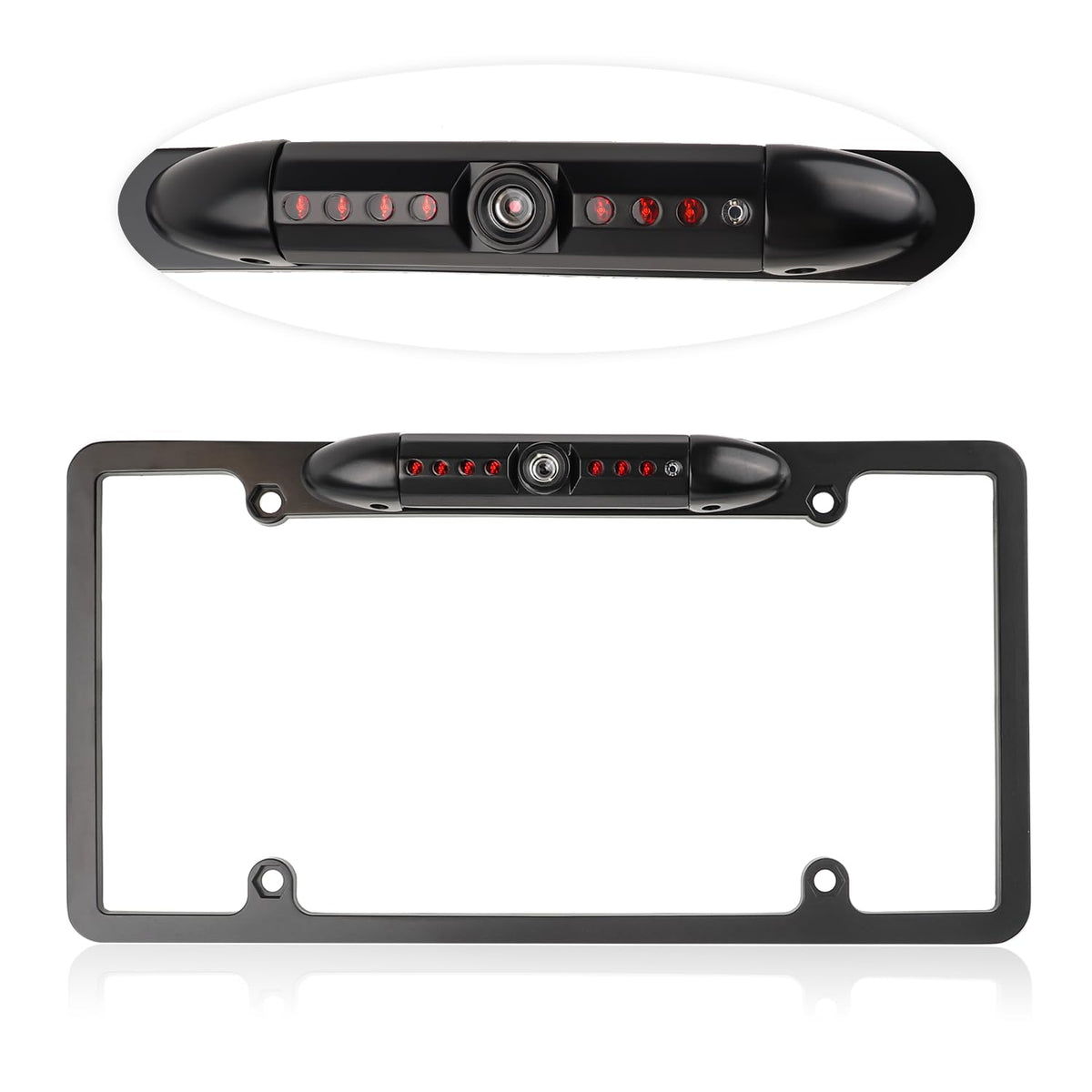 License Plate Backup Camera,Hd Night Vision Reverse Camera With 8 Led,170Wide Angle Waterproof Car Rear View Camera Fits Car Tru