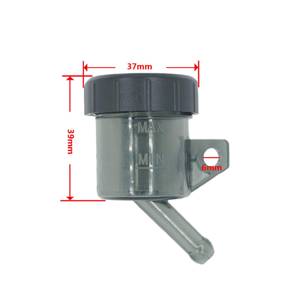 Le Lefossi Universal Motorcycle Foot Rear Brake Master Cylinder Tank Oil Cup Fluid Bottle Reservoir