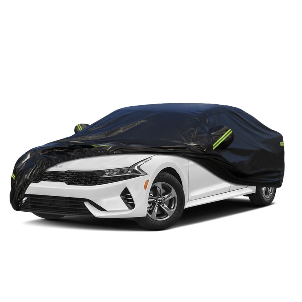 Kaugung 7 Layers Car Cover Custom Fit Kia K5 From 2021 To 2025, Outdoor Waterproof All Weather Sun Rain Dust Snow Protection Wit