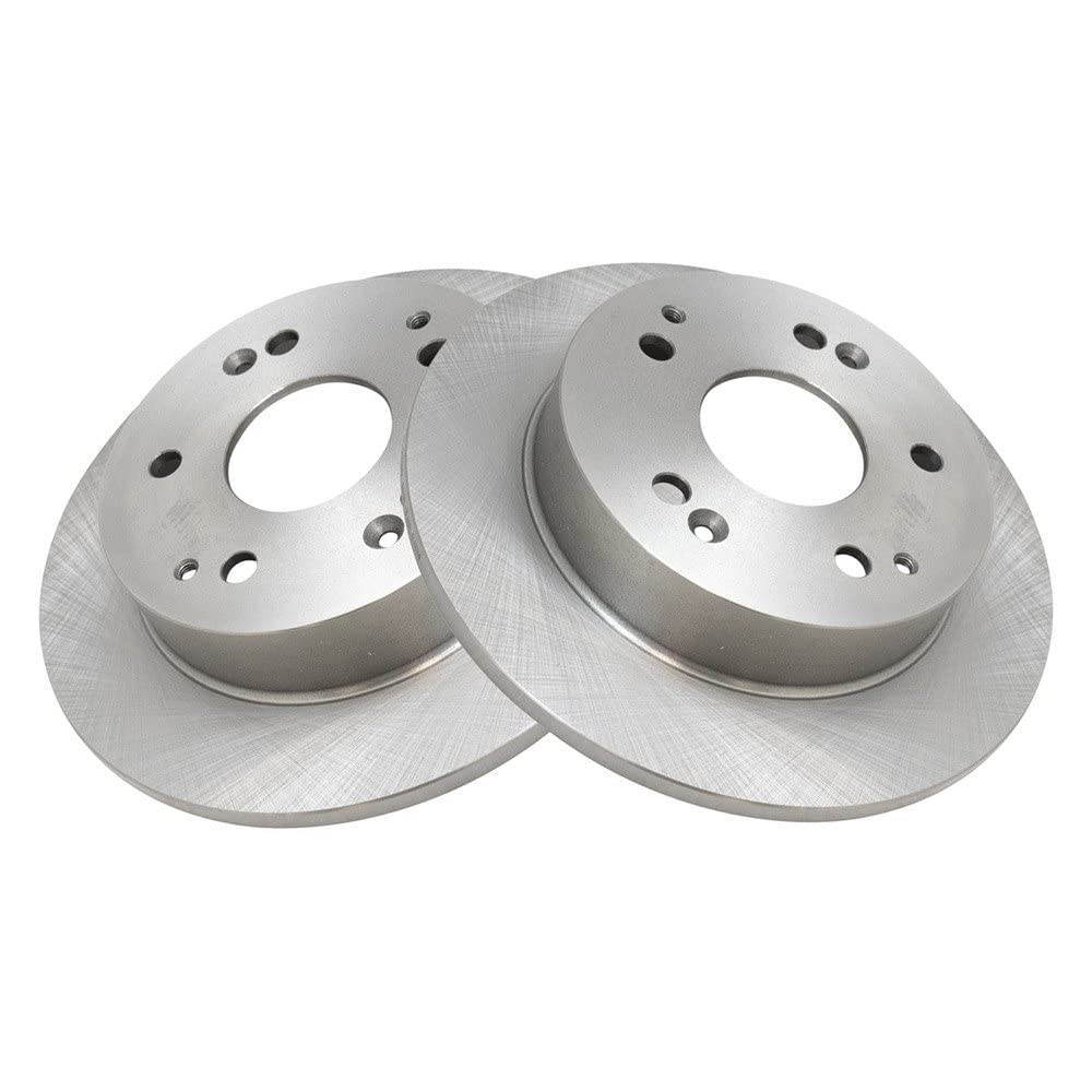 Trq Rear Brake Rotors Set Solid Compatible With 1997-2001 Acura Integra 2002-2006 Rsx 1998-2002 Honda Accord 2004-2005 Civic