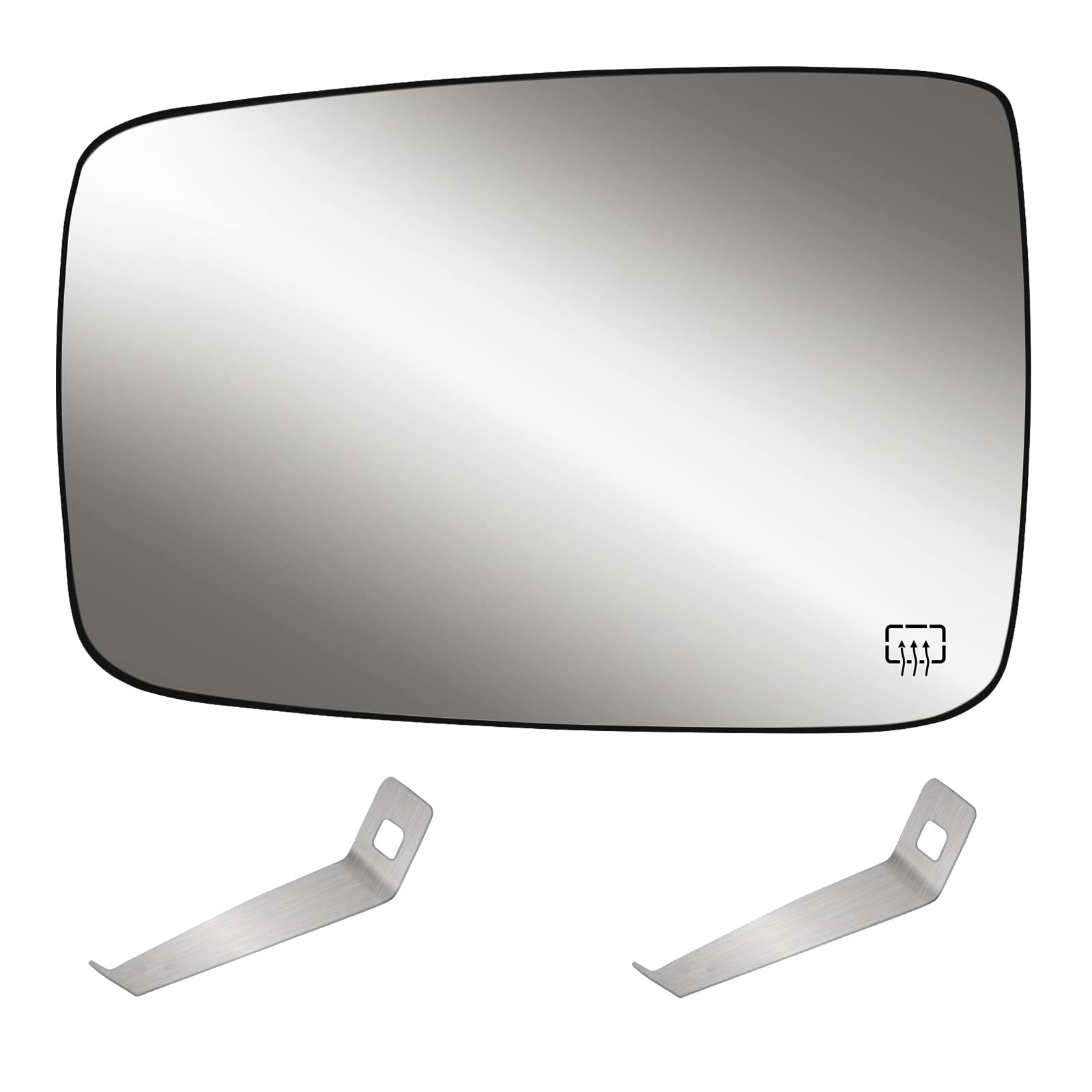 Driver Side Heated Mirror Glass Compatible With 2009-2018 Dodge Ram Pick-Up 1500 2500 - Replace 68079363Aa 68050299Aa - Side Vie