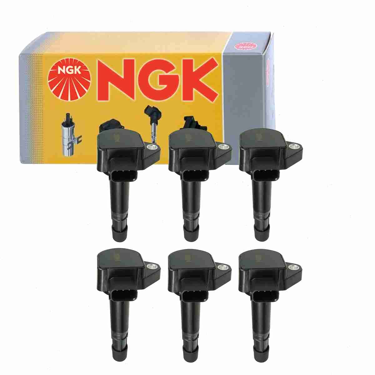 6 pc NGK Ignition Coils compatible with Acura TL 3.2L 3.5L V6 1999-2008