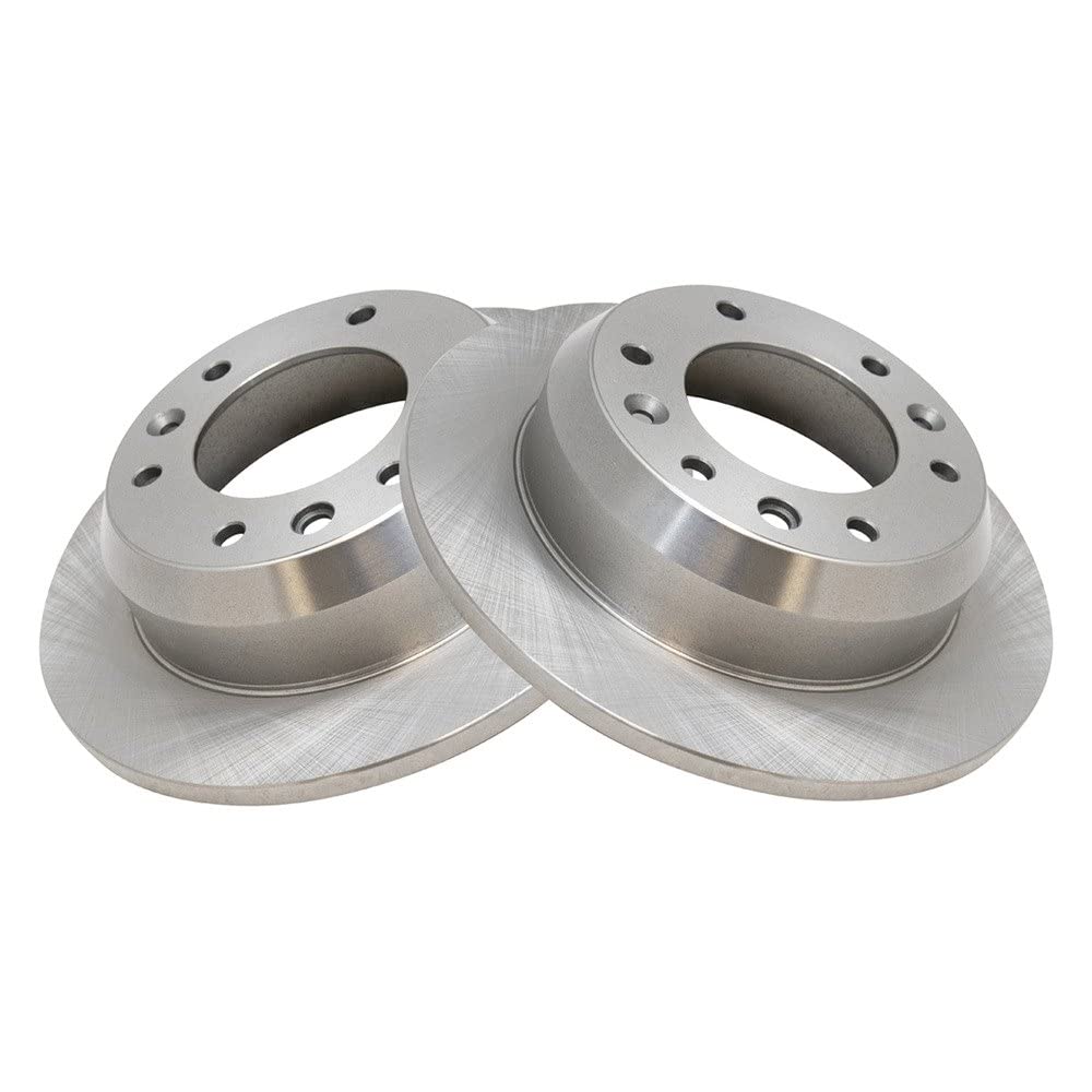 Trq Rear Brake Rotors Set Solid Compatible With 2007-2008 Hyundai Entourage 2006-2012 Kia Sedona