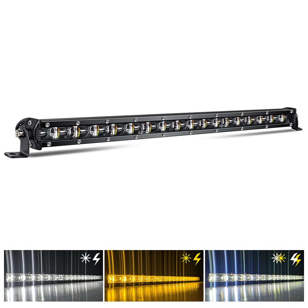 Co Light Led Light Bar Single 20 Inch Slim Single Row Lightbar Driving Combo Beam Off Road Fog Work Lights With Mounting Bracket