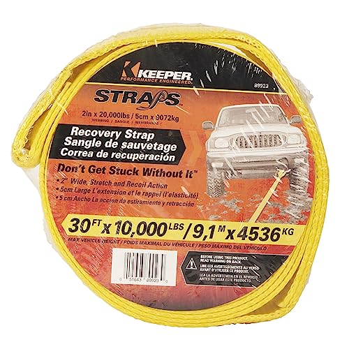 Keeper 89923 Vehicle Recovery Strap (30' X 2)