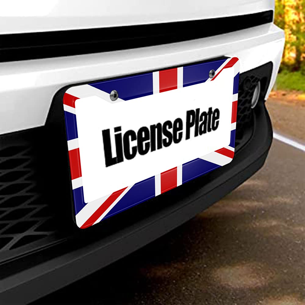 Beabes The Union Jack British Flag License Plate Frame United Kingdom Flag Novelty License Plate Frame License Plate Car Tag Hol
