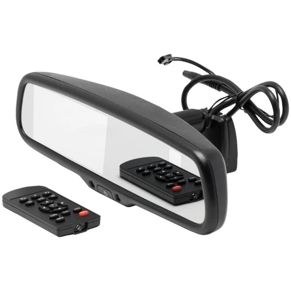 Crimestopper Mir-Act 4.3'' Universal Rearview Mirror With Built-In Compass & Temperature Display