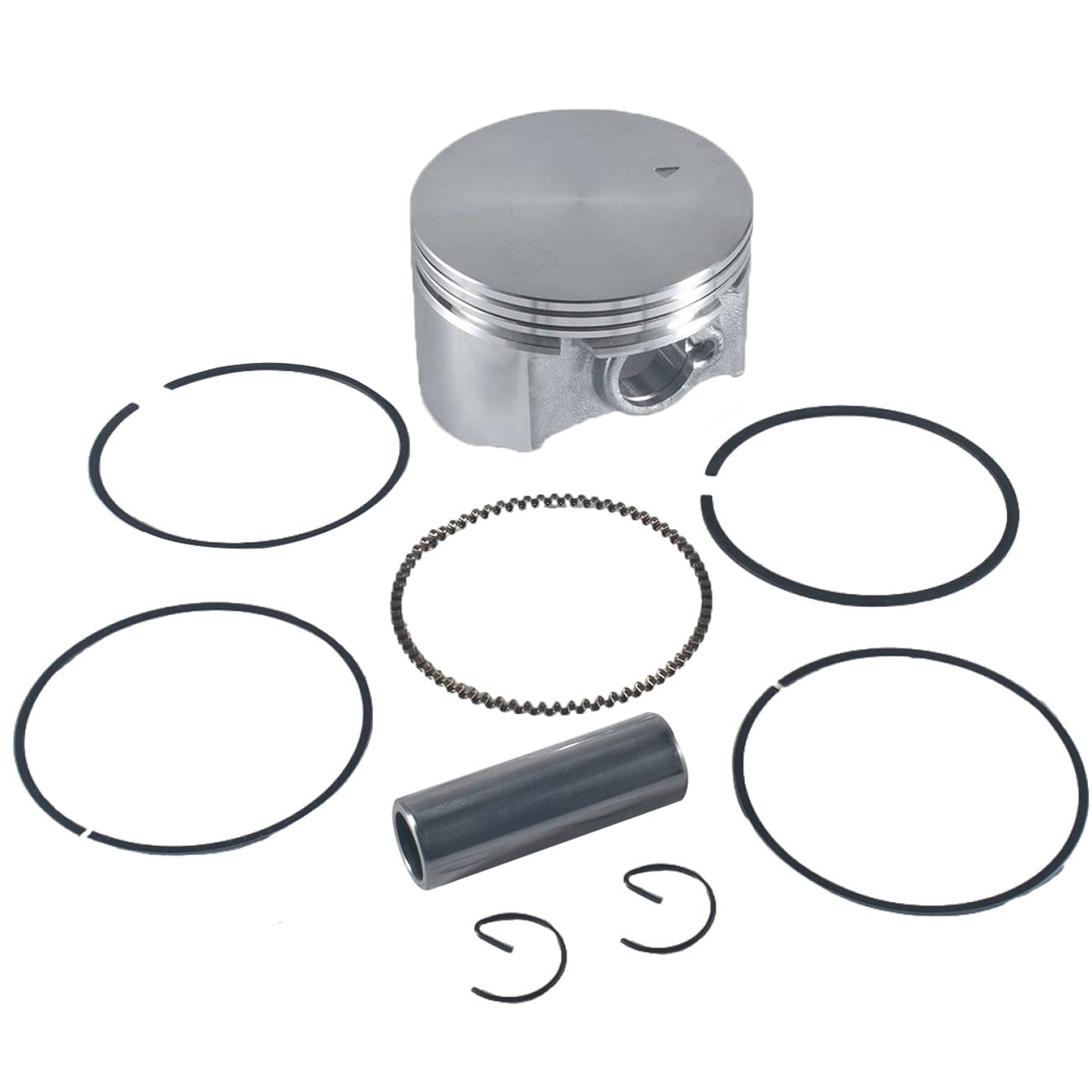 Sjvlxhi Flat Top Piston And Rings 72Mm Bore Fit Predator 224Cc 212Cc +.080 (2.835) .550