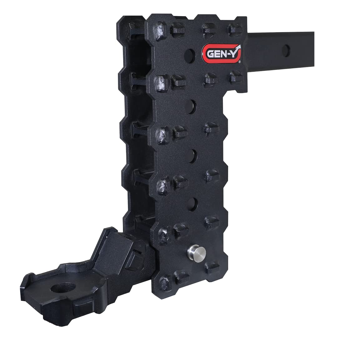 Gen-Y Gh-13055X Phantom-X 5 Position Adjustable 9.5 Drop Hitch With Gh-13051X Platinum Ball Mount For 2 Receiver - 7,000 Lb Towing Capacity - 700 Lb Tongue Weight
