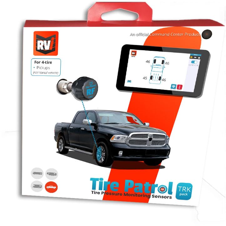 Rvi 50Mg0129 Tire Patrol: Tire Pressure Sensor 4-Pk With Command Center For Trailers
