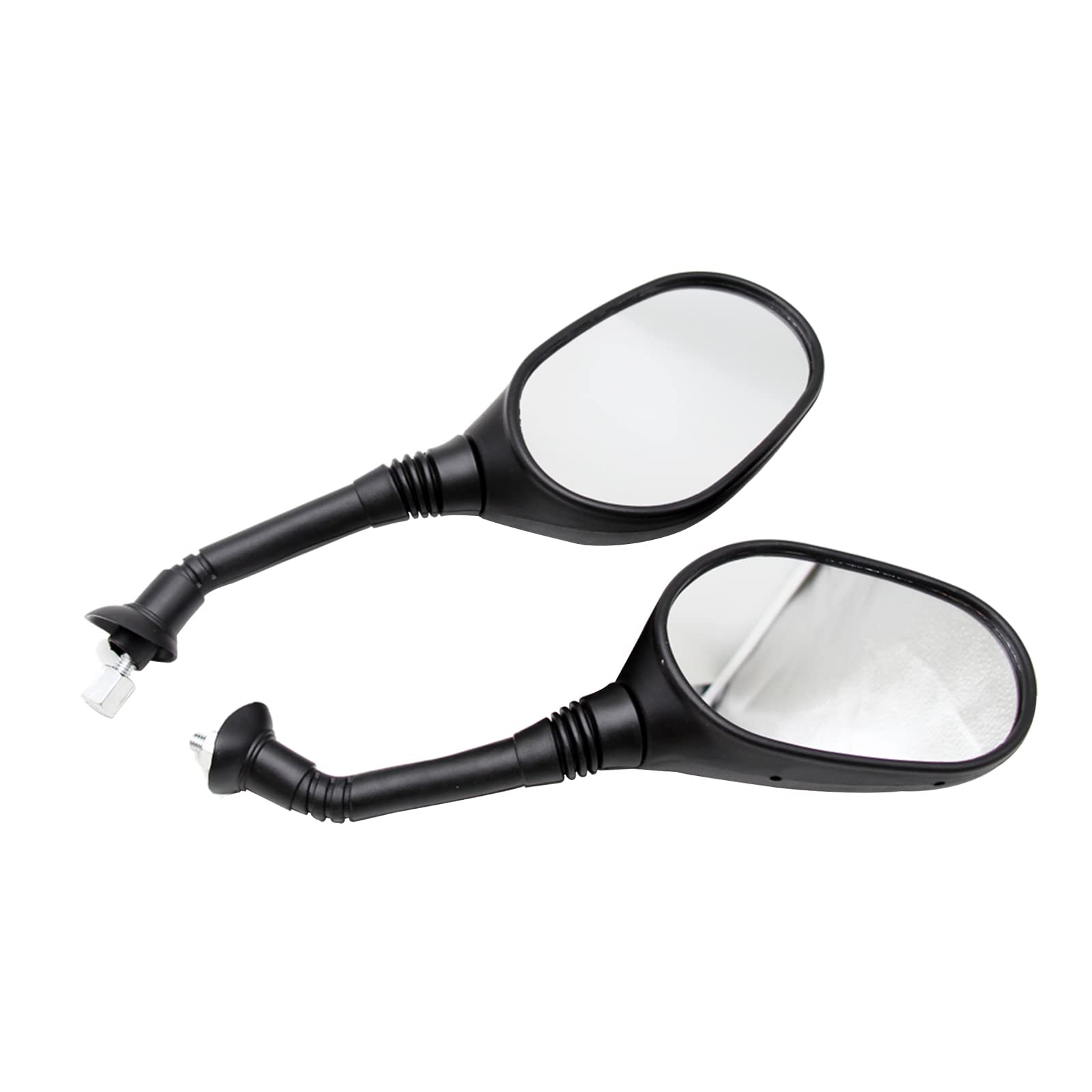 PRO BAT 8mm Rear View Mirror for Motorcycle, Scooter, ATV - Fits GY6 50cc 125cc 150cc 250cc - 1 Pair, Durable & Stylish