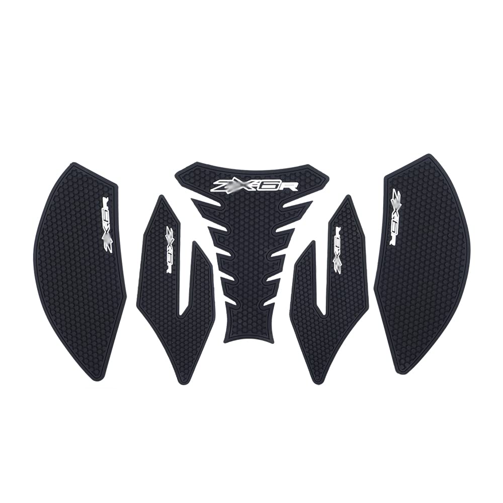 VORILES ZX6R Side Decals - Anti Slip Tank Pad Stickers for Ninja ZX6R 2013-2025, Black, Motorcycle Accessories