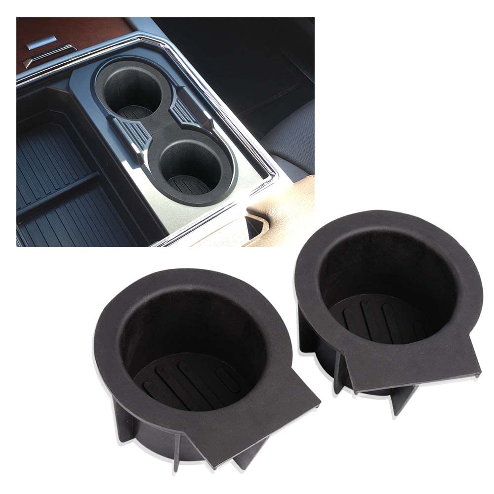 Pit66 Cup Holder Insert Compatible With Ford F150 2004-2008 With Flow Through Console/Fit 09-14 F150 Without Flow Through Consol